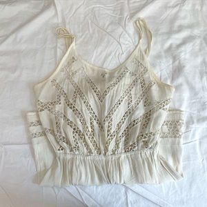 White Cut-out Romper
